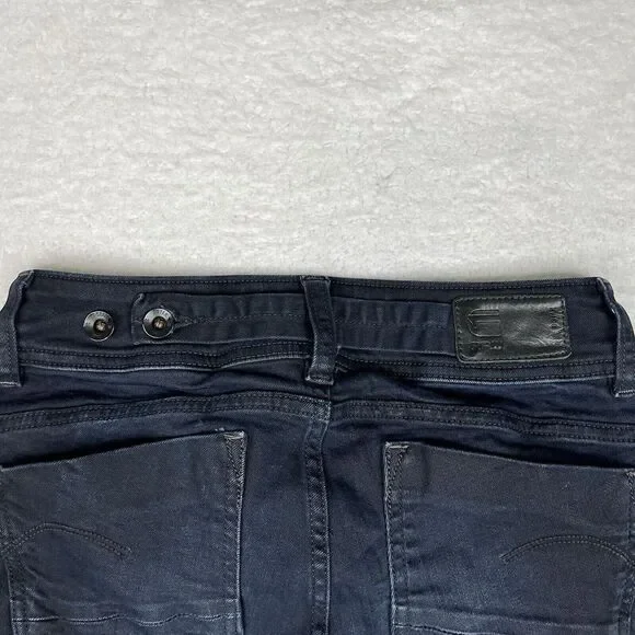 G Star Raw Jeans‎ Womens 28x30 Dark Blue Wash Midge Saddle Mid Straight Denim - Picture 7 of 16